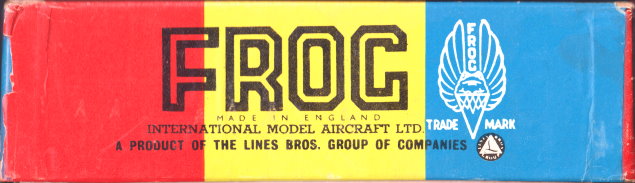 сторона коробки FROG 351P The B∙O∙A∙C DC-7C, International Model Aircraft, 1957-63